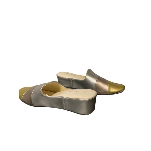 DANIEL GREEN Tri Color House Slippers sz. 5 - Picture 2 of 7